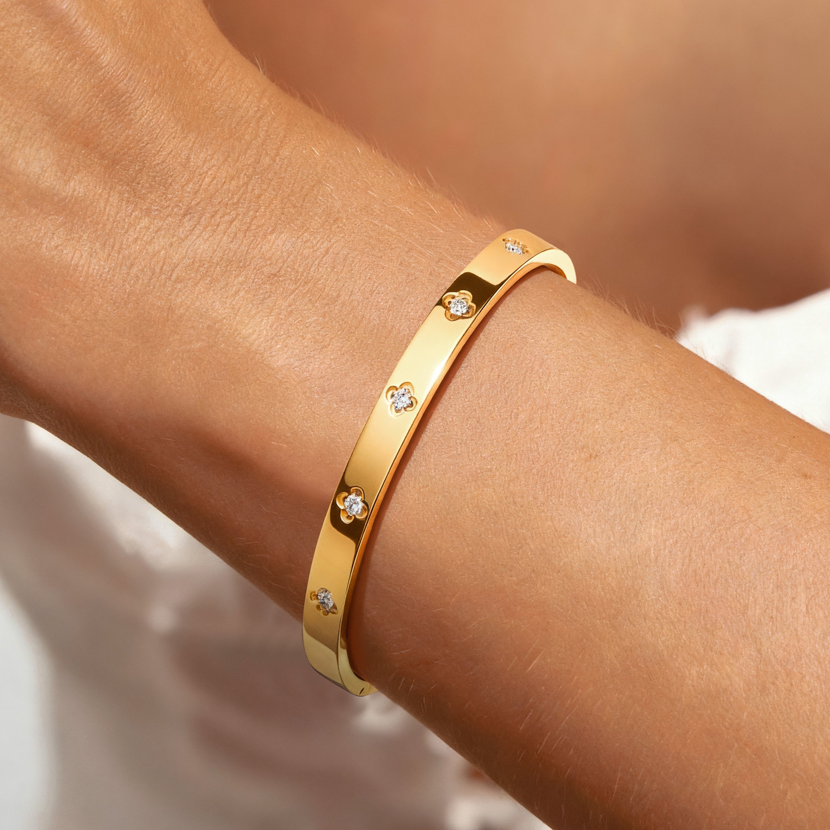 Camellia Cuff Bracelet - SophiaJewels