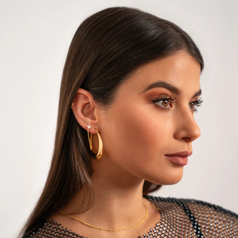 Sophia Jewels earrings and necklace worn together