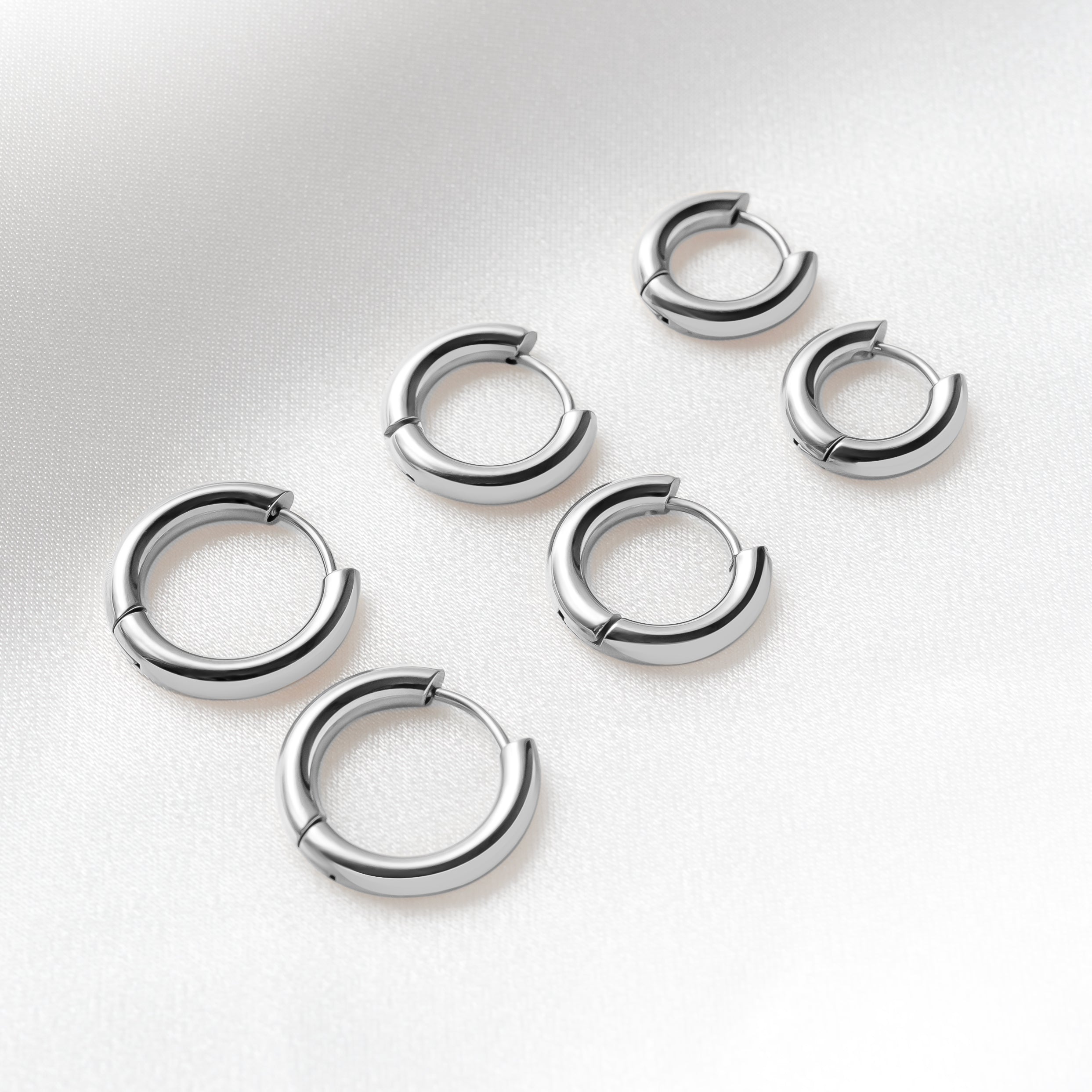 Steel Rounda Earrings - SophiaJewels