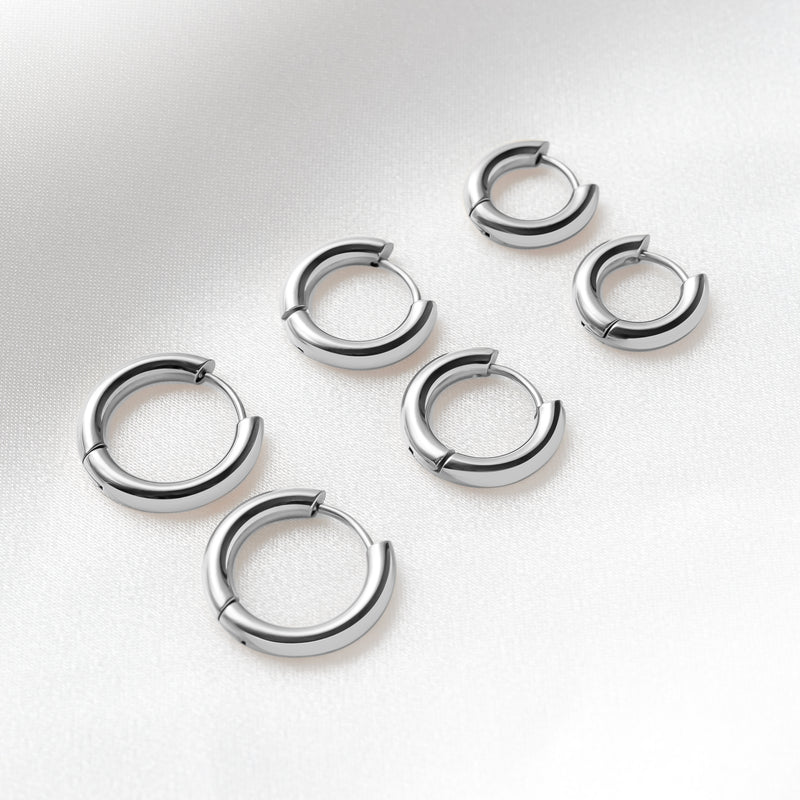 Steel Rounda Earrings - SophiaJewels
