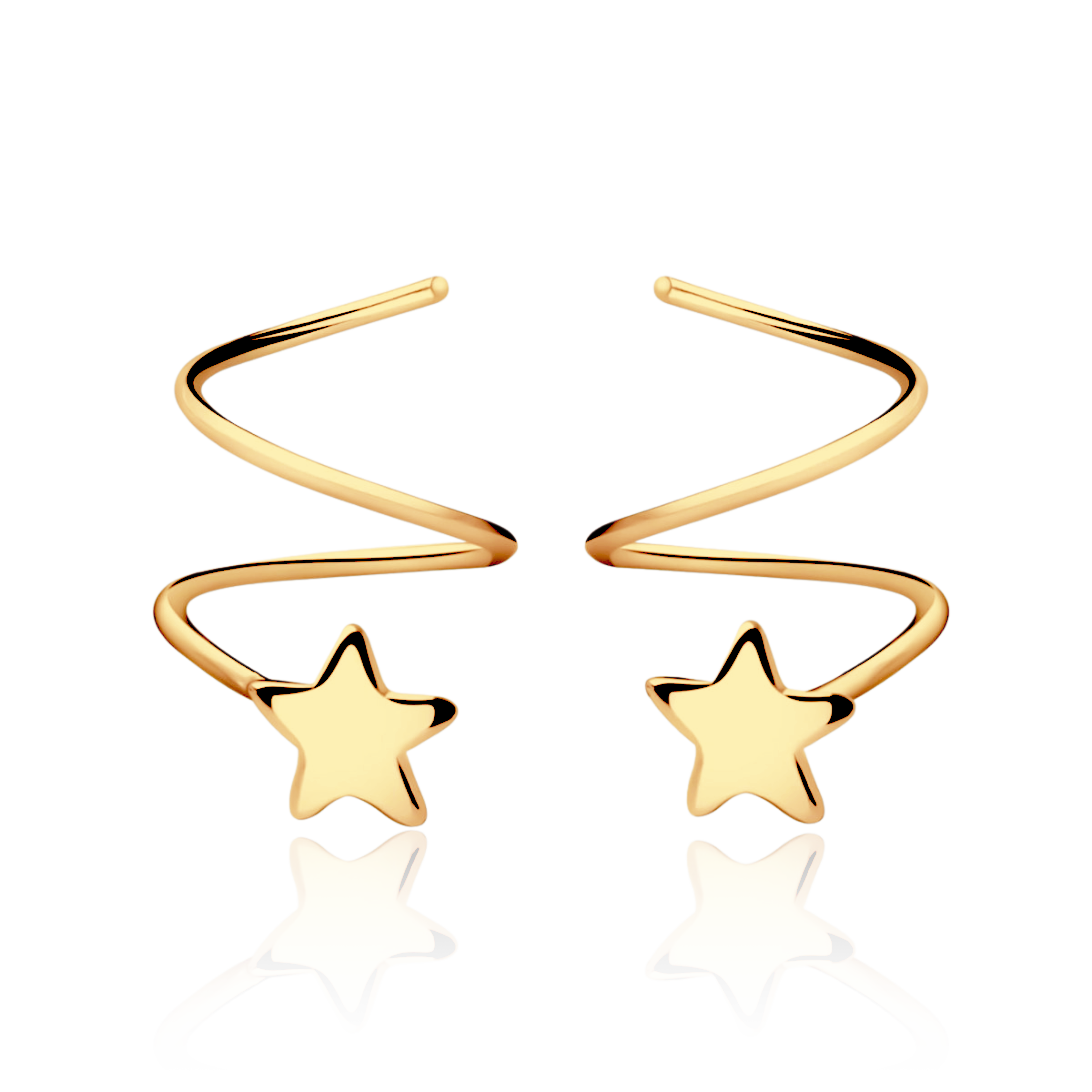 Spiral Star Earrings