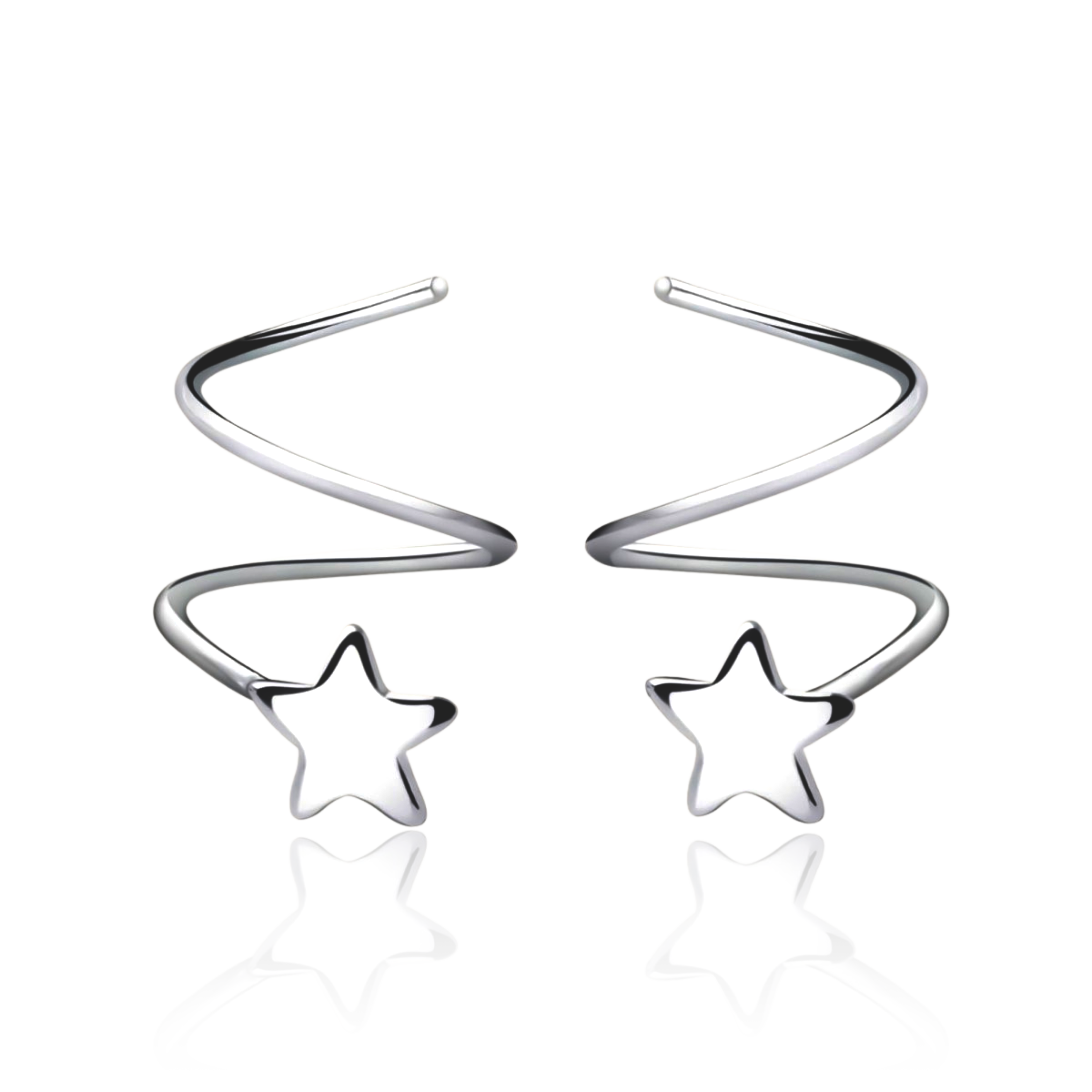 Spiral Star Earrings