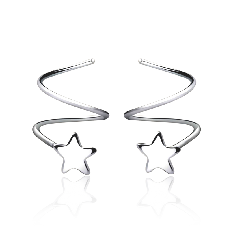 Spiral Star Earrings - SophiaJewels