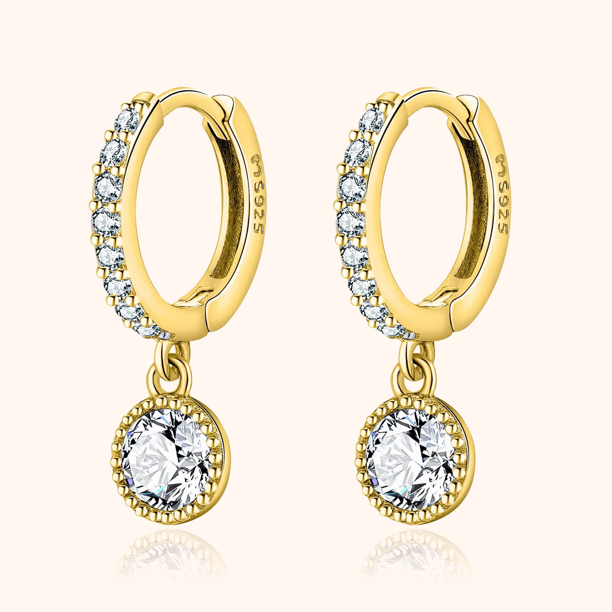 "Round Zirconia" Earrings - SophiaJewels