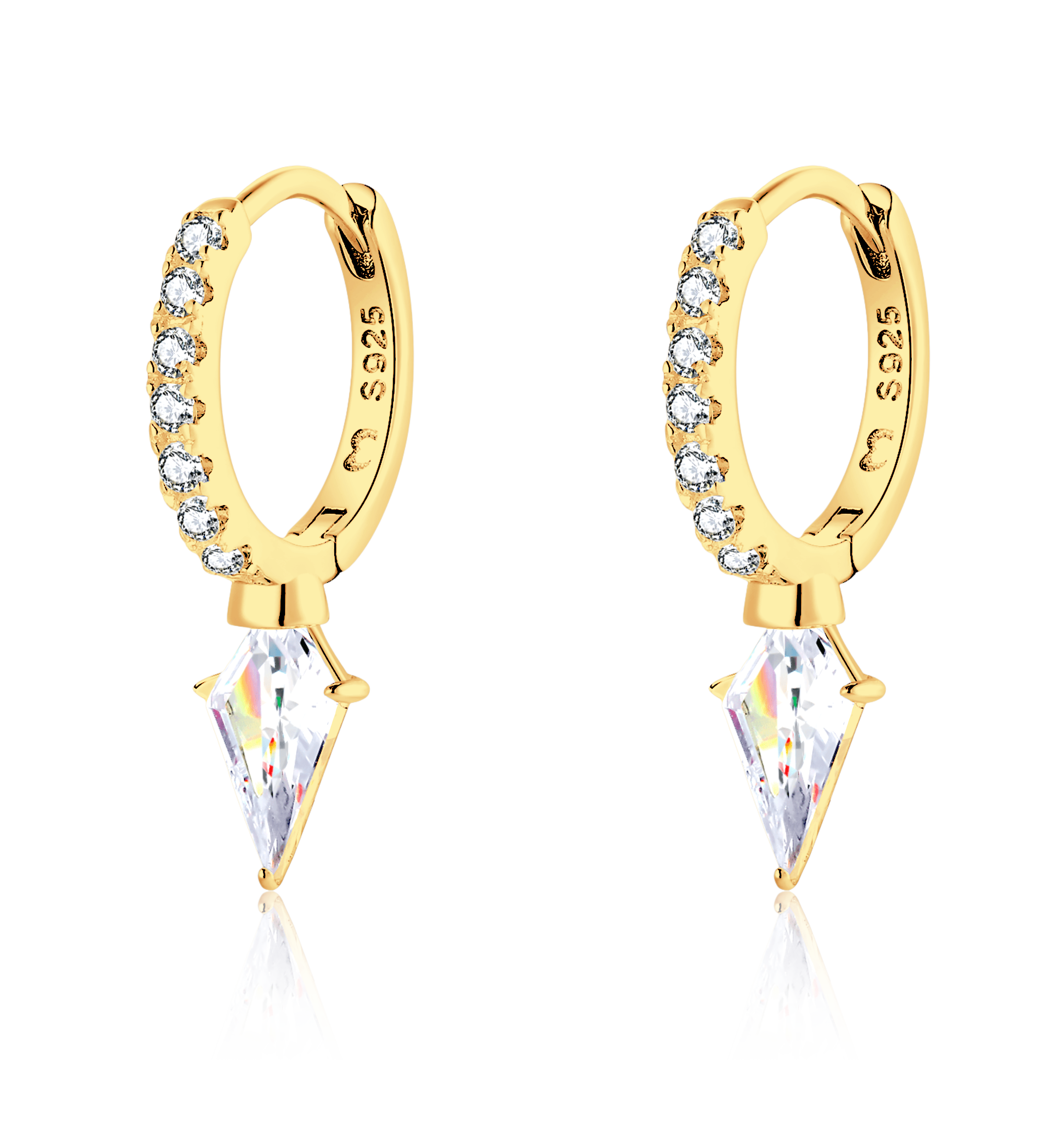 Diamond Hoops Earrings