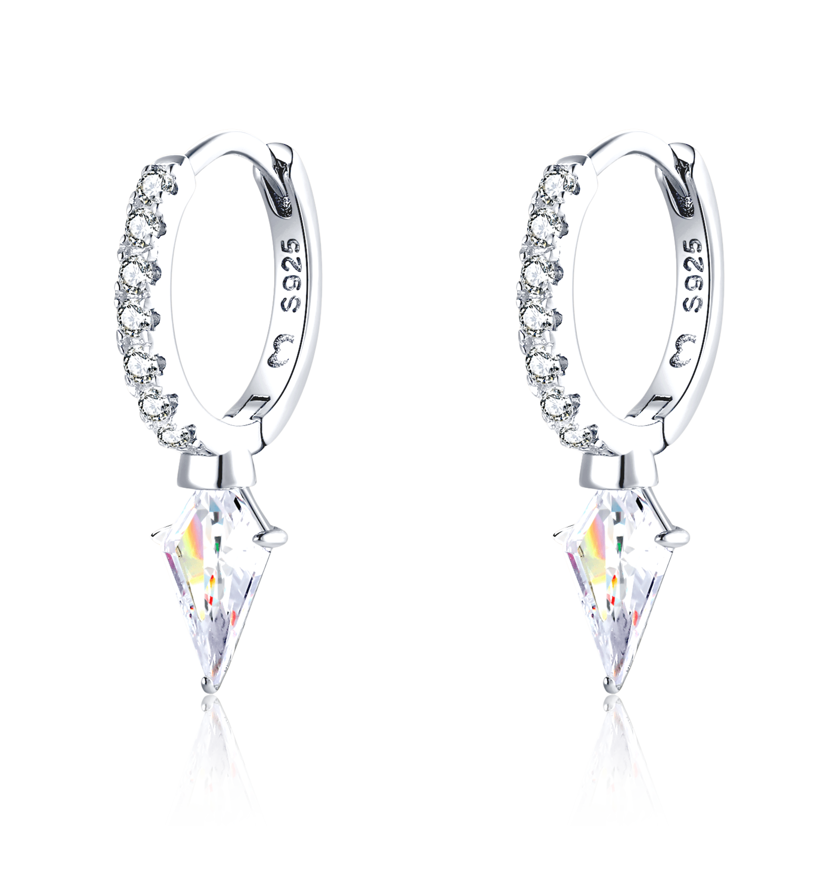 Diamond Hoops Earrings