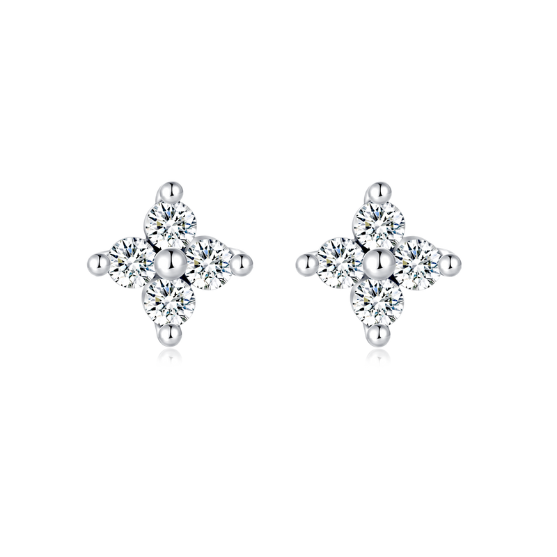 Crystal Flower Earrings - SophiaJewels