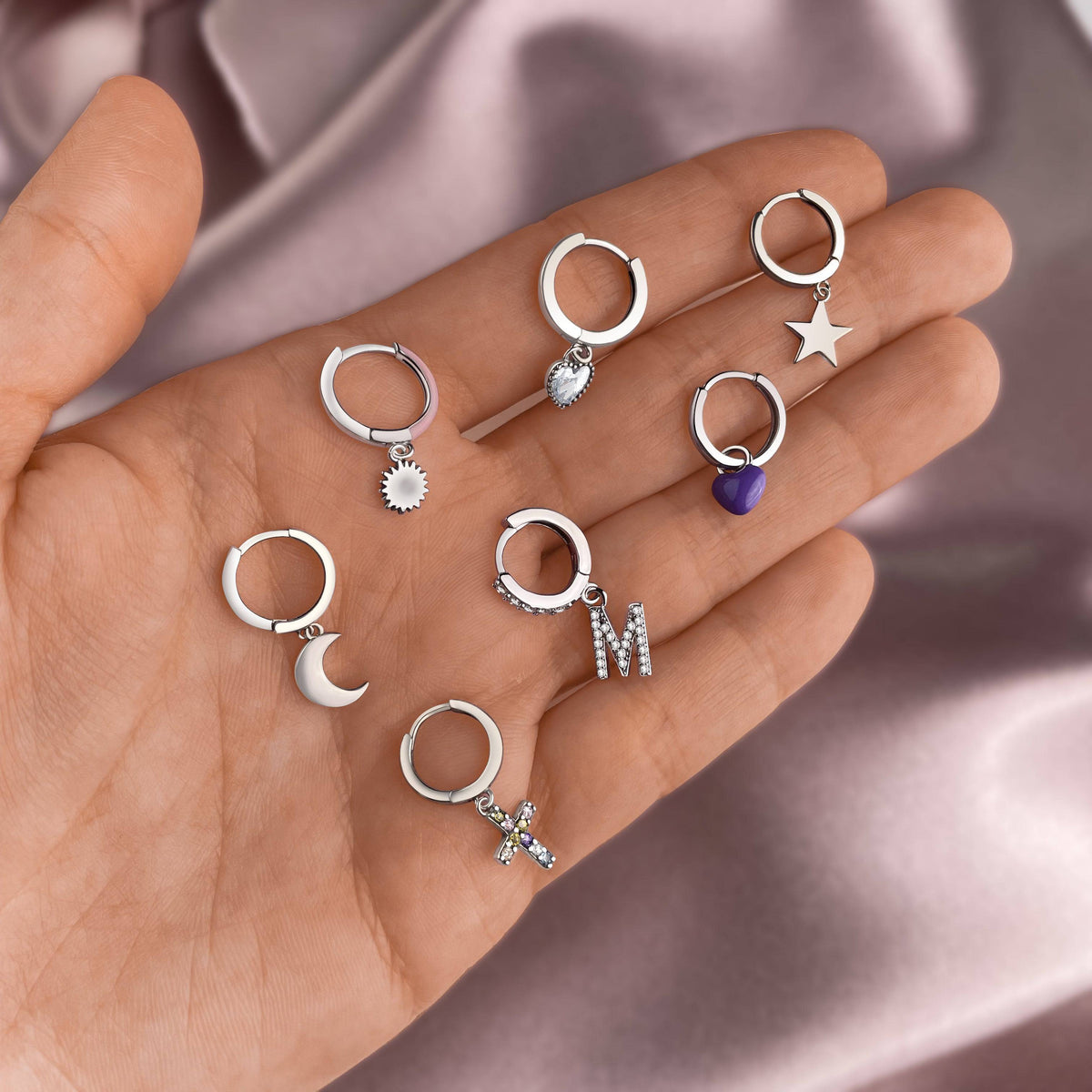 Heart Ring Hoops Earrings - SophiaJewels