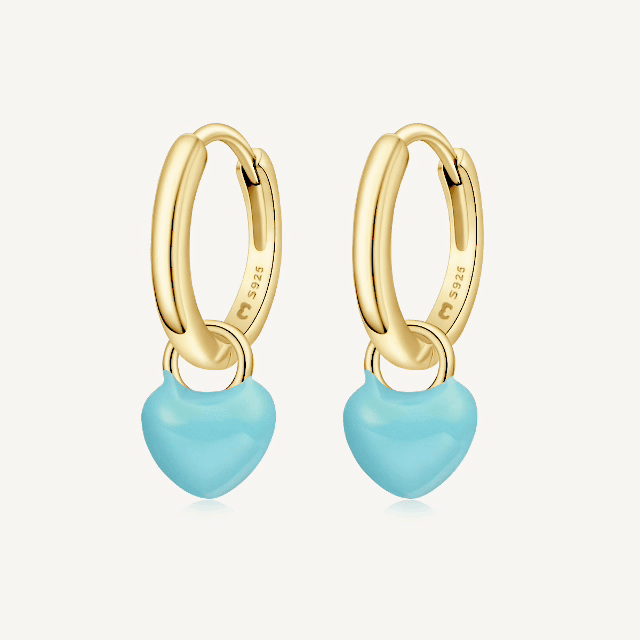 Heart Ring Hoop Earrings