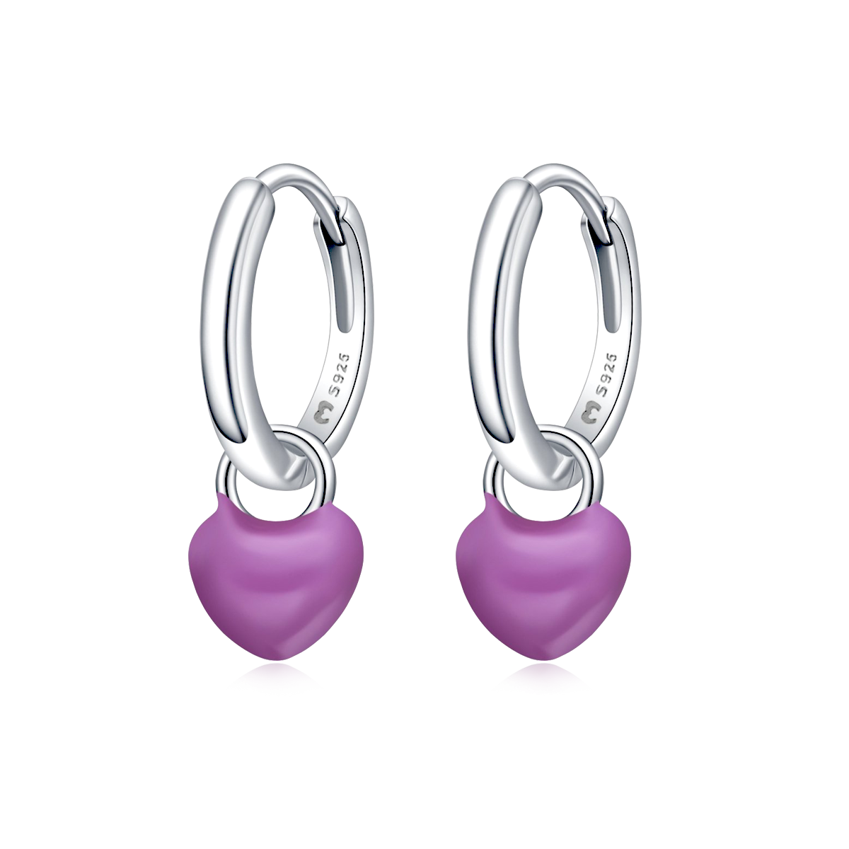 Heart Ring Hoops Earrings - SophiaJewels