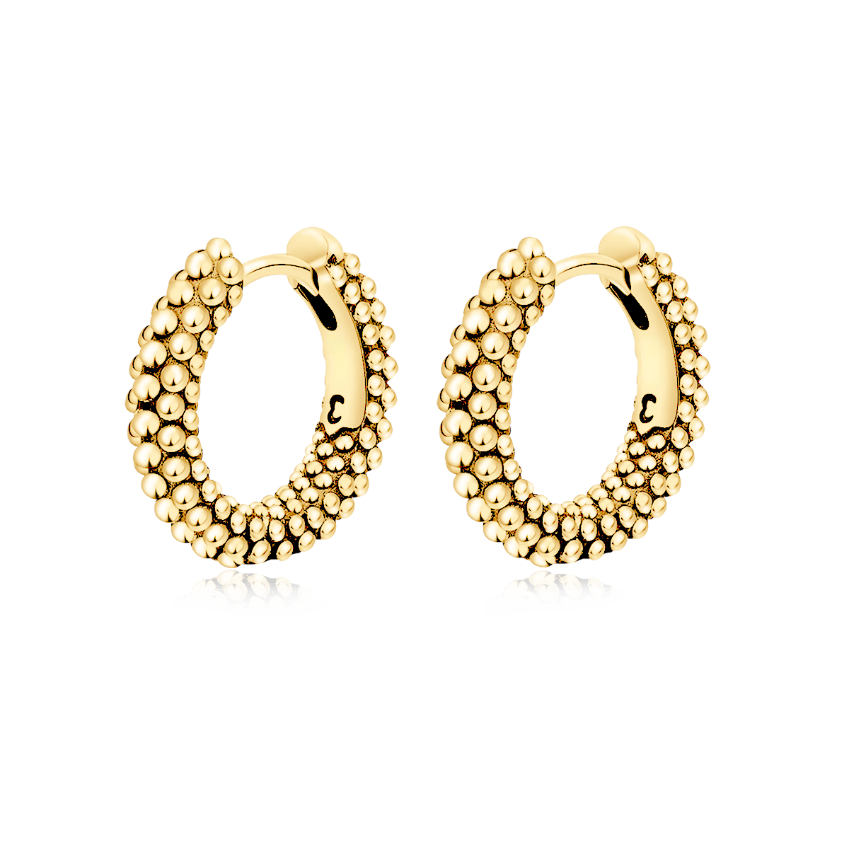 Ball Ring Hoops Earrings - SophiaJewels