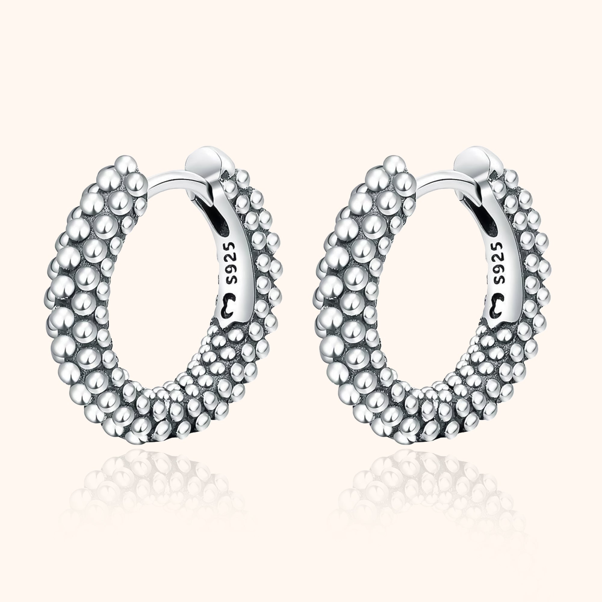 "Ball Ring Hoops" Earrings