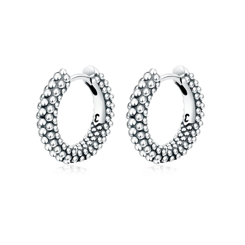 Ball Ring Hoops Earrings - SophiaJewels