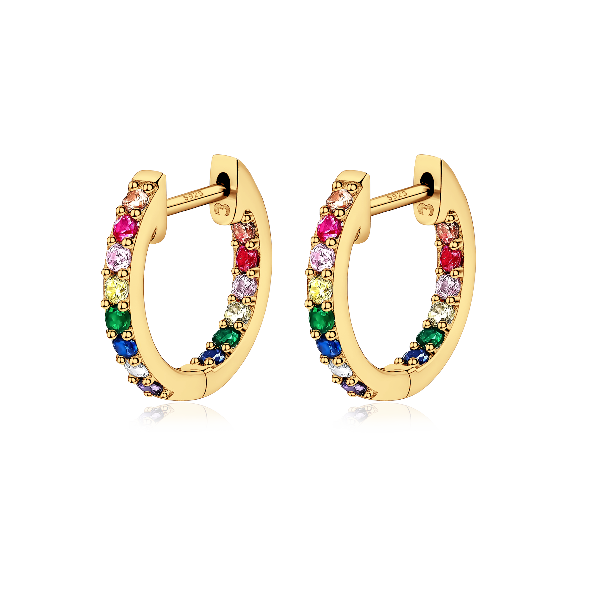 Multicoloured Hoops Earrings - SophiaJewels