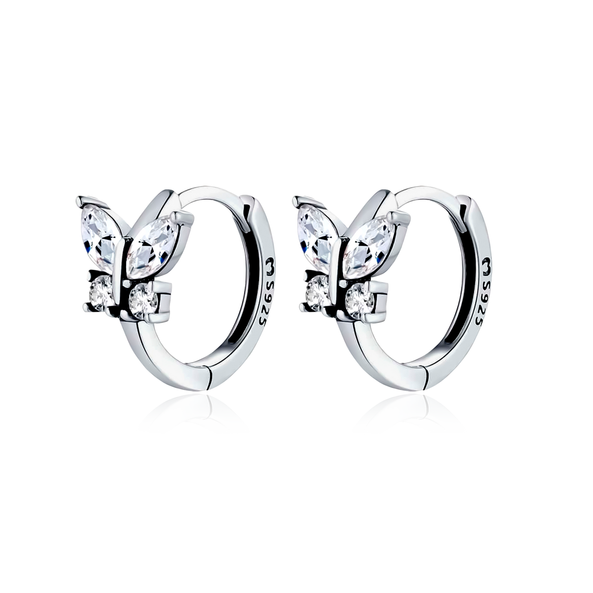 Crystal Butterfly Earrings - SophiaJewels