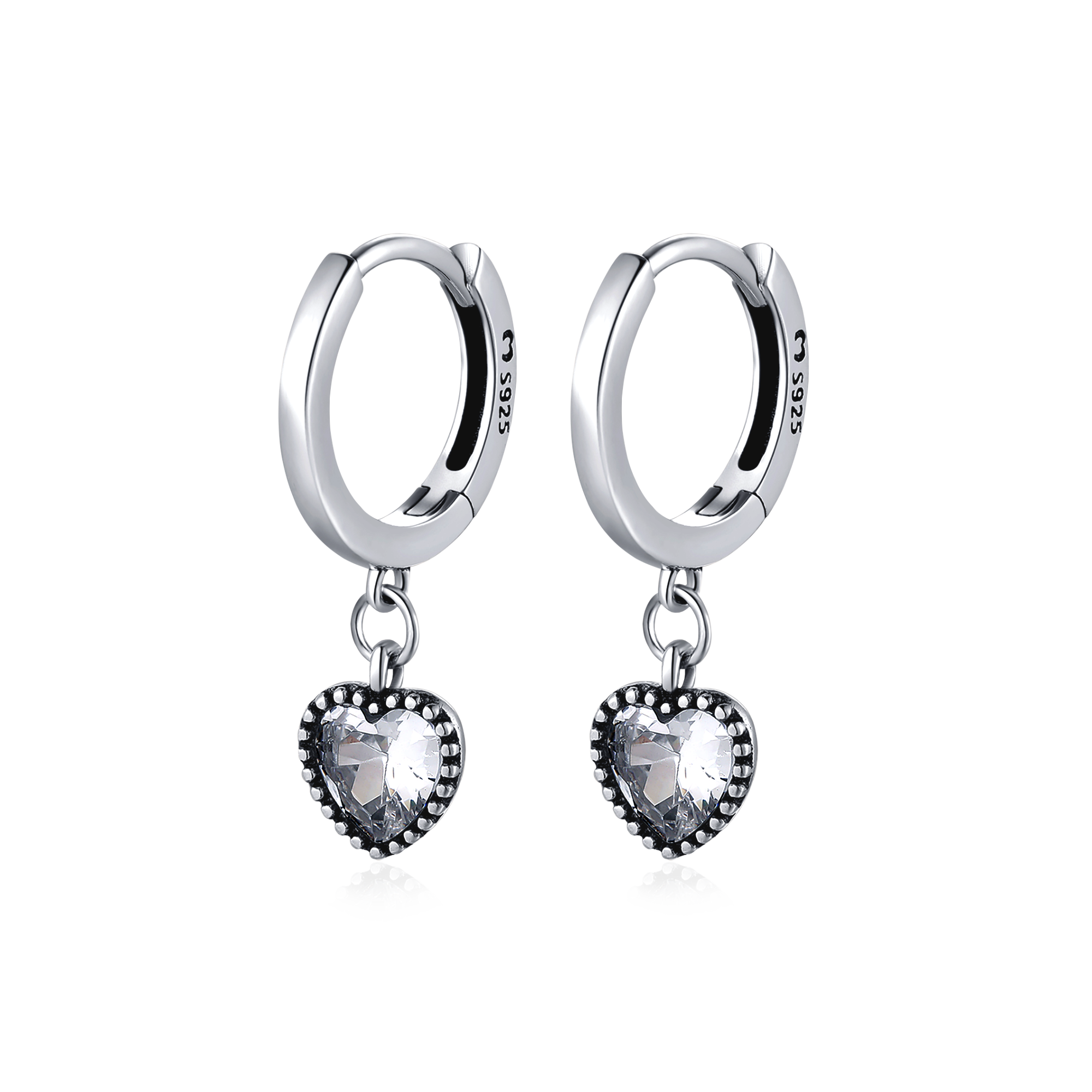 Crystal Heart Earrings - SophiaJewels