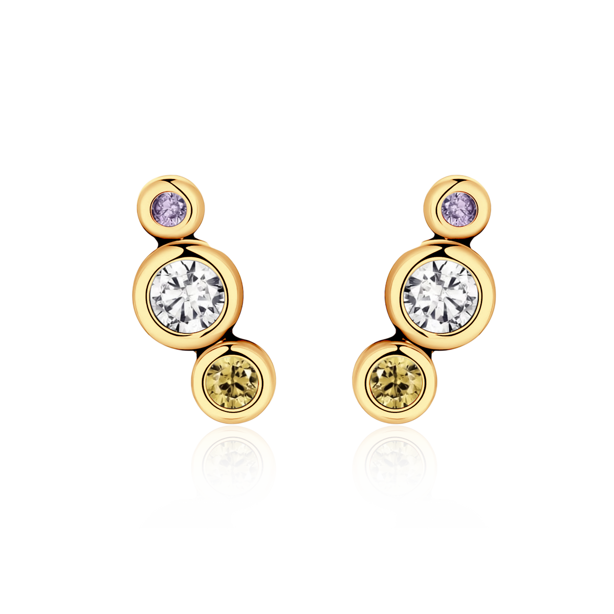 Three Little Sparklers Earrings - SophiaJewels