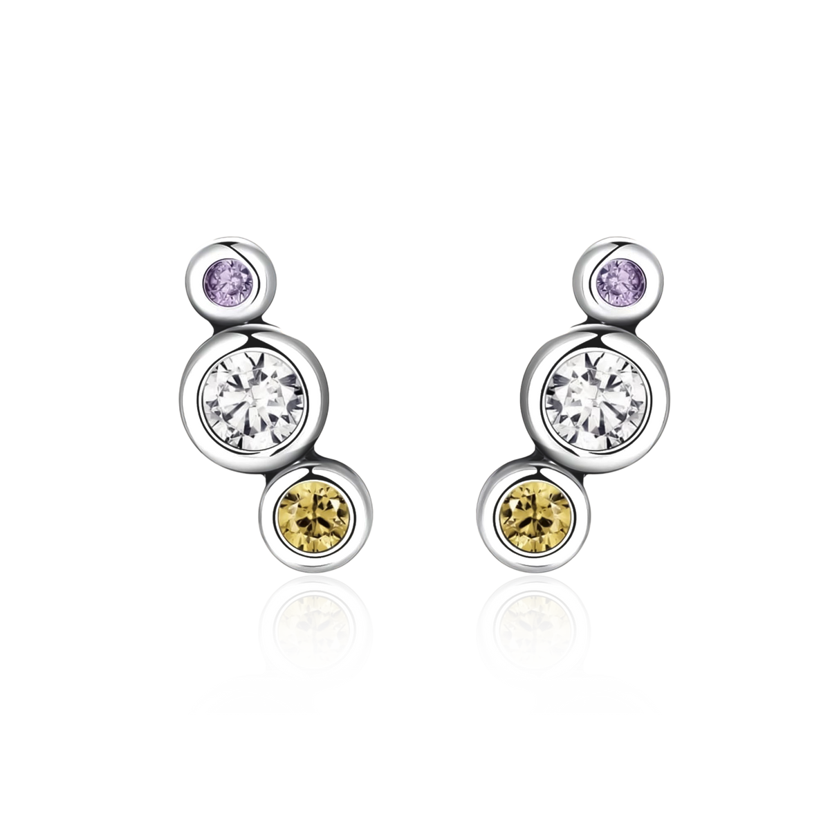 Three Little Sparklers Earrings - SophiaJewels