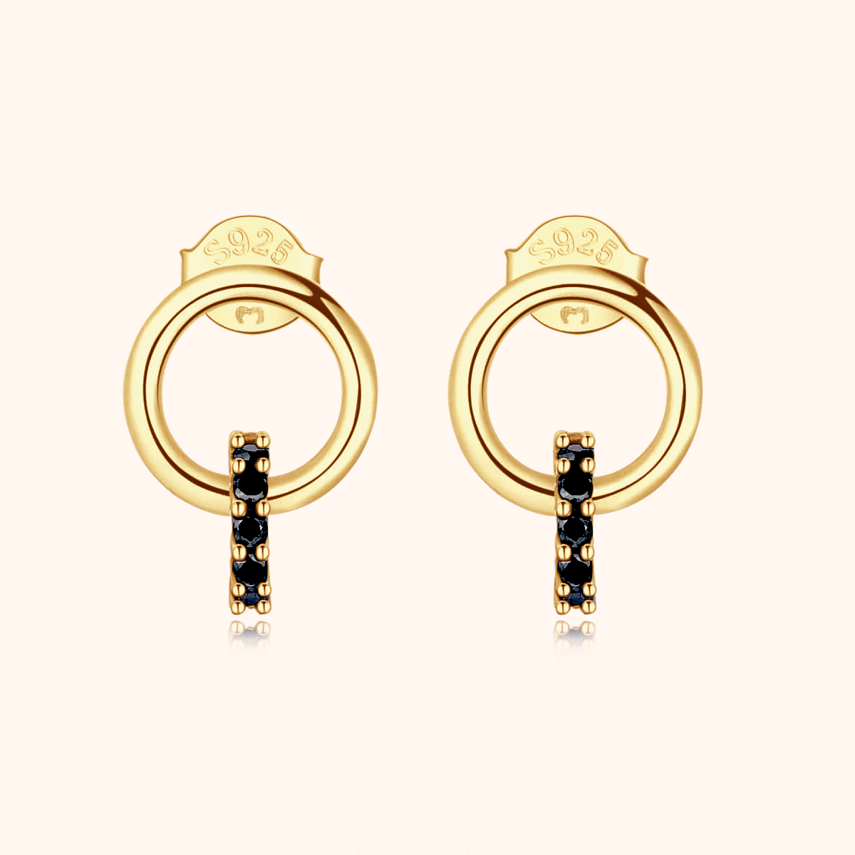 "Black Line" Earrings