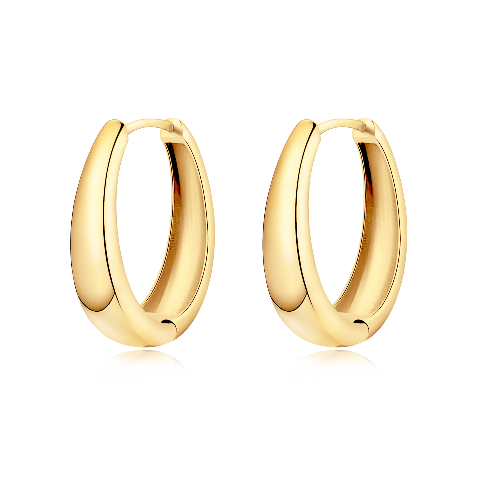 Oval Hoop Ring Earrings - SophiaJewels