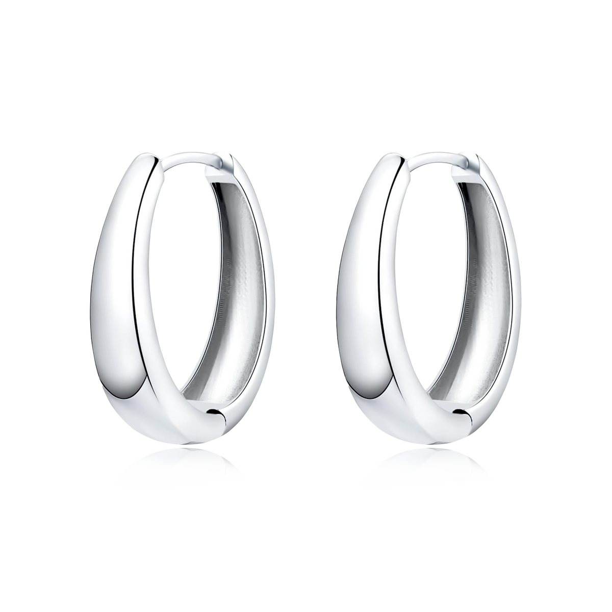 Oval Hoop Ring Earrings - SophiaJewels
