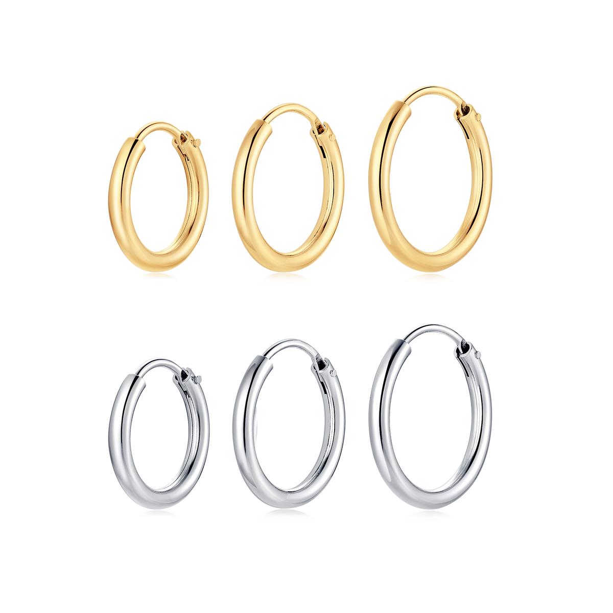 Silver Rounda Earrings - SophiaJewels