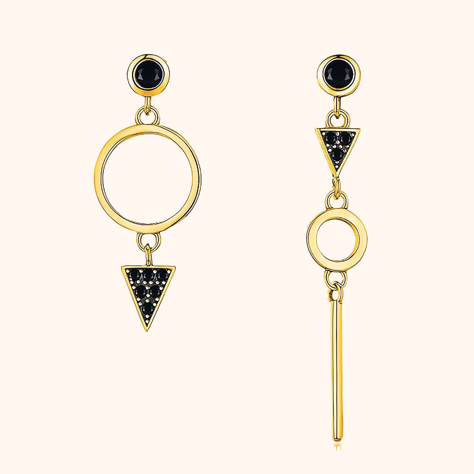 "Black Spinel" Earrings