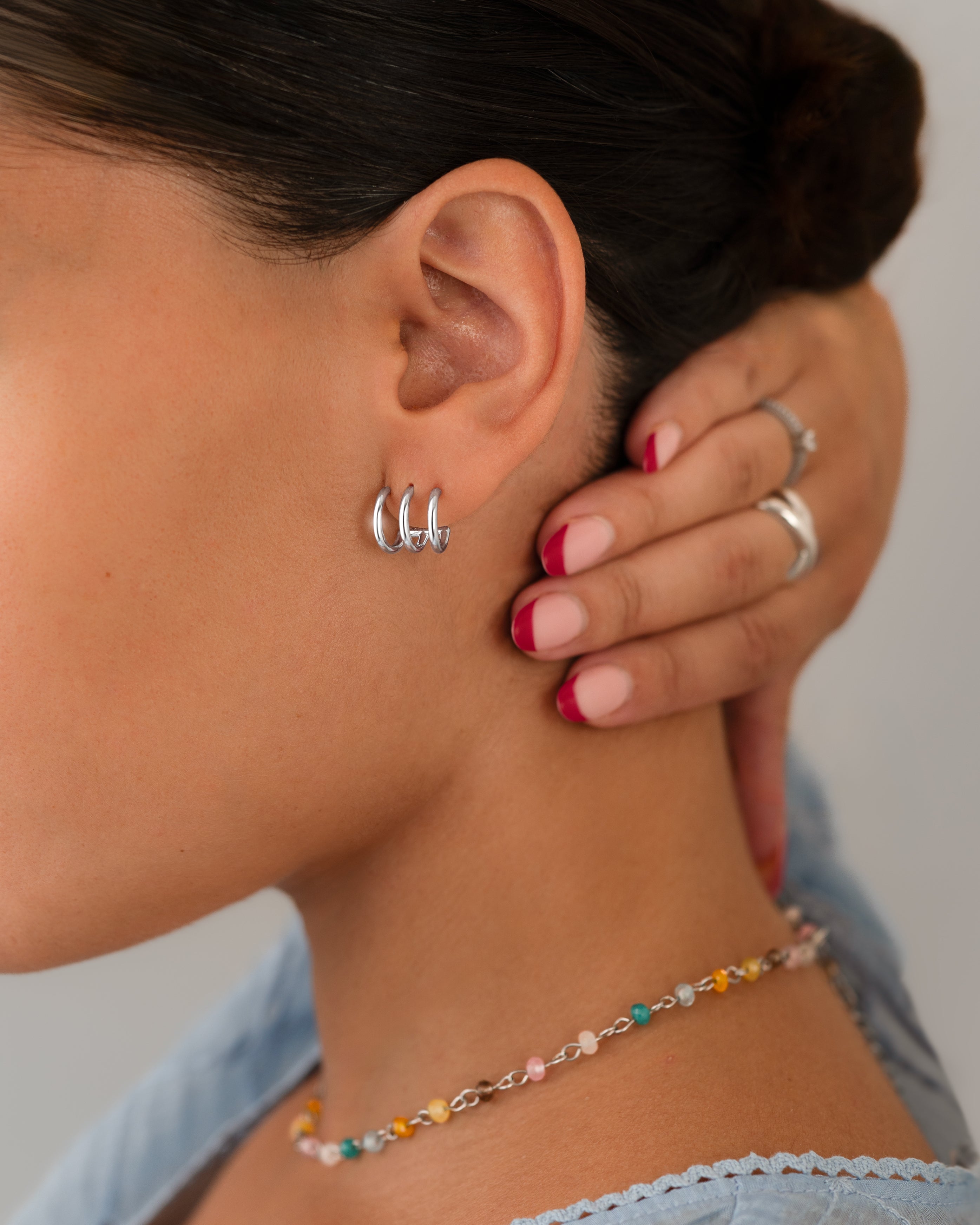 Half Ring Trident Earrings - SophiaJewels
