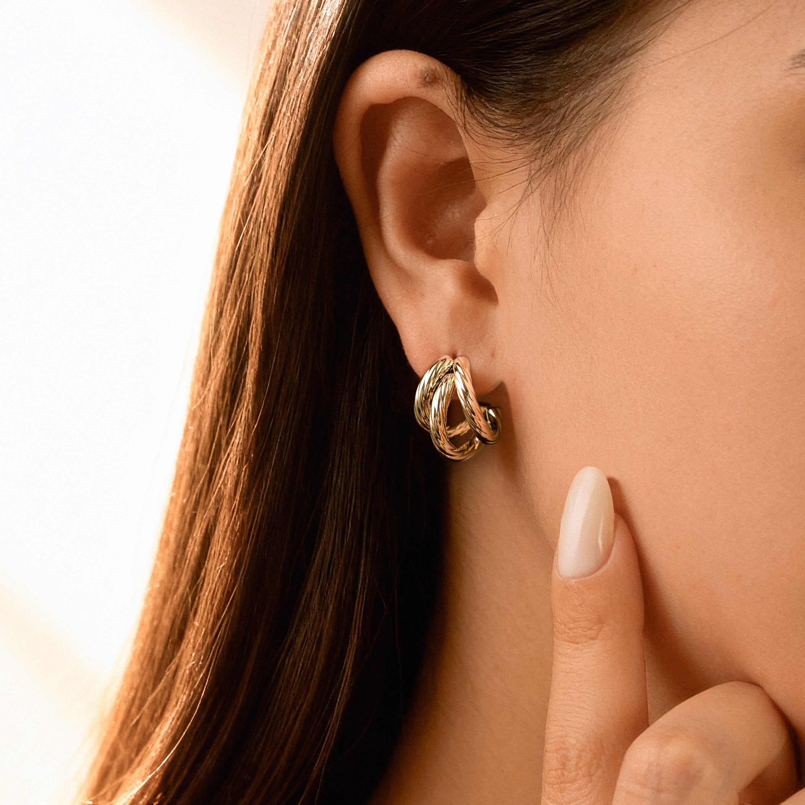 Half Ring Trije Earrings
