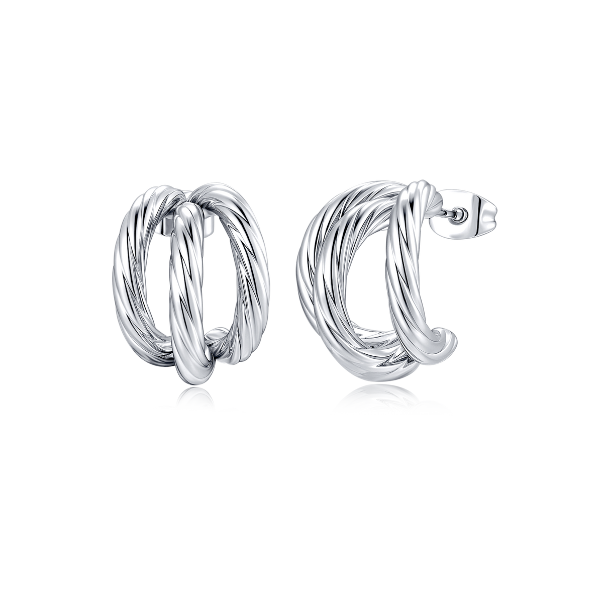 Half Ring Trije Earrings - SophiaJewels