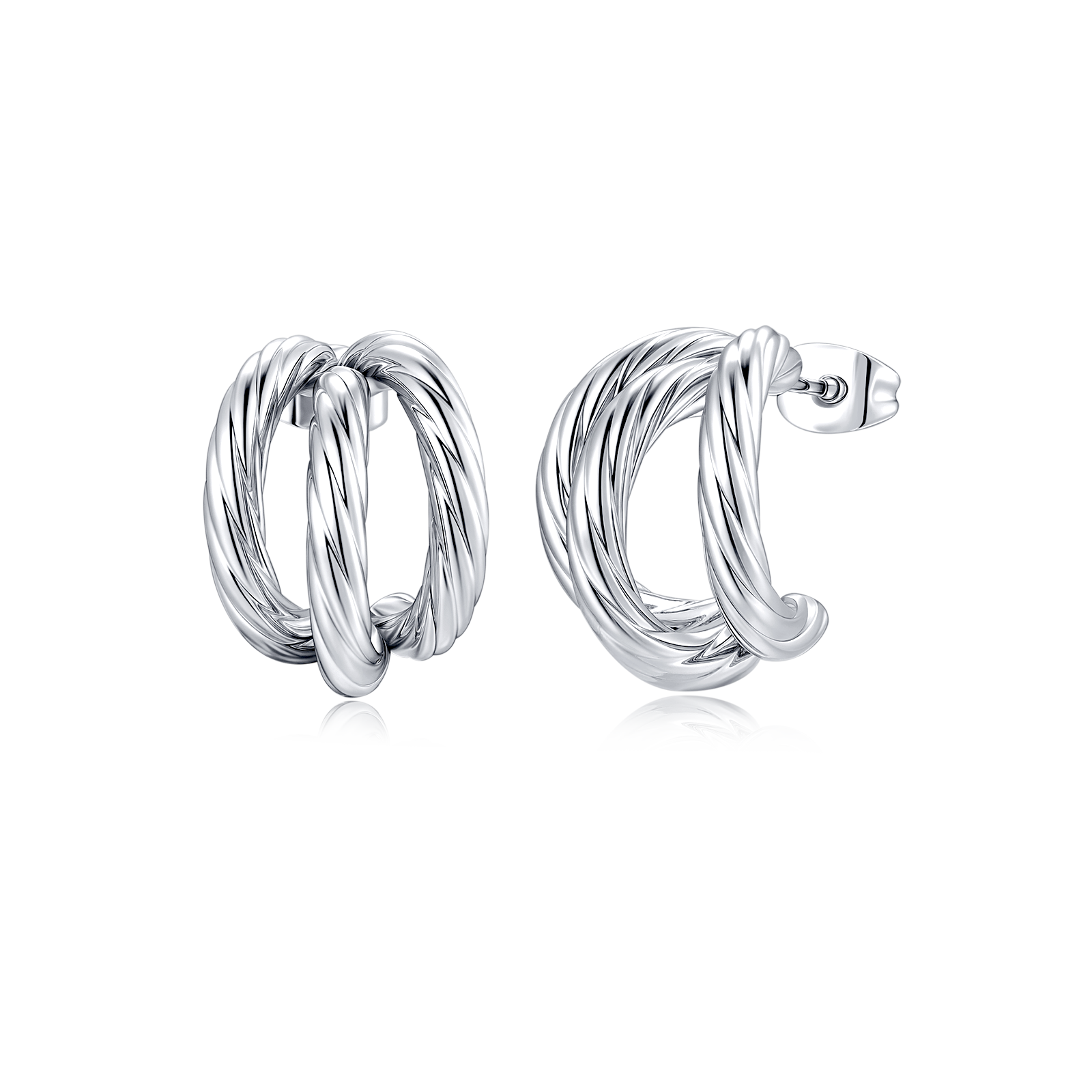 Half Ring Trije Earrings - SophiaJewels
