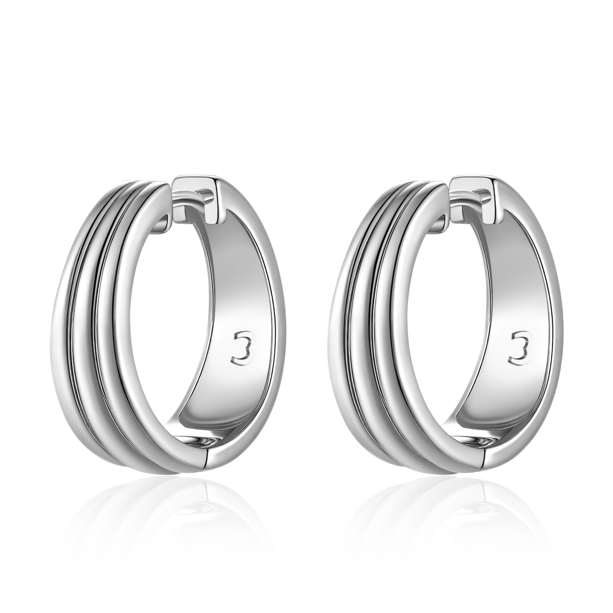Ribbed Hoop Earrings - SophiaJewels