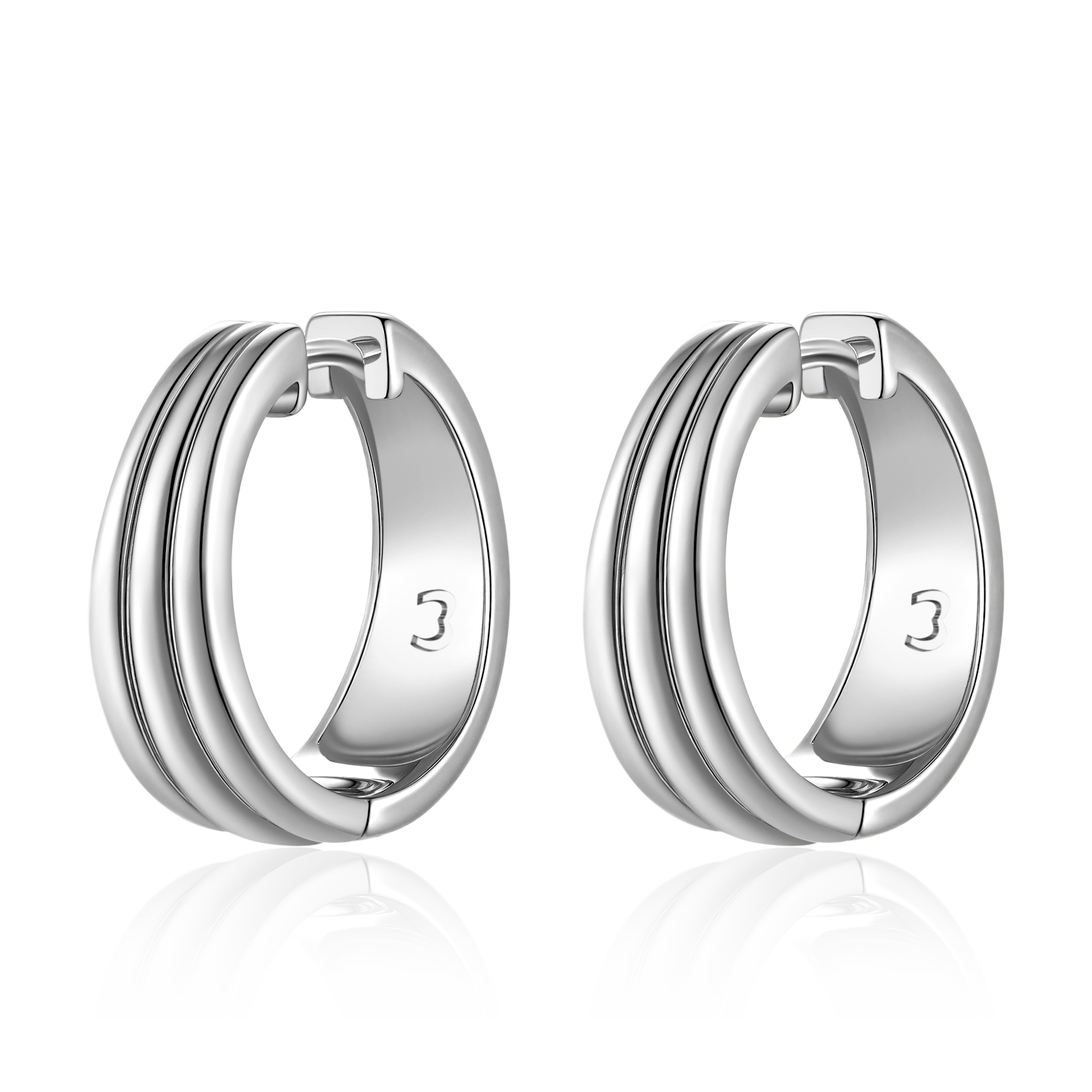 Ribbed Hoop Earrings