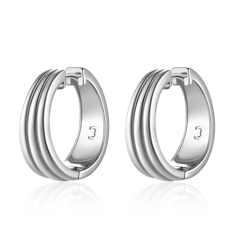Ribbed Hoop Earrings - SophiaJewels