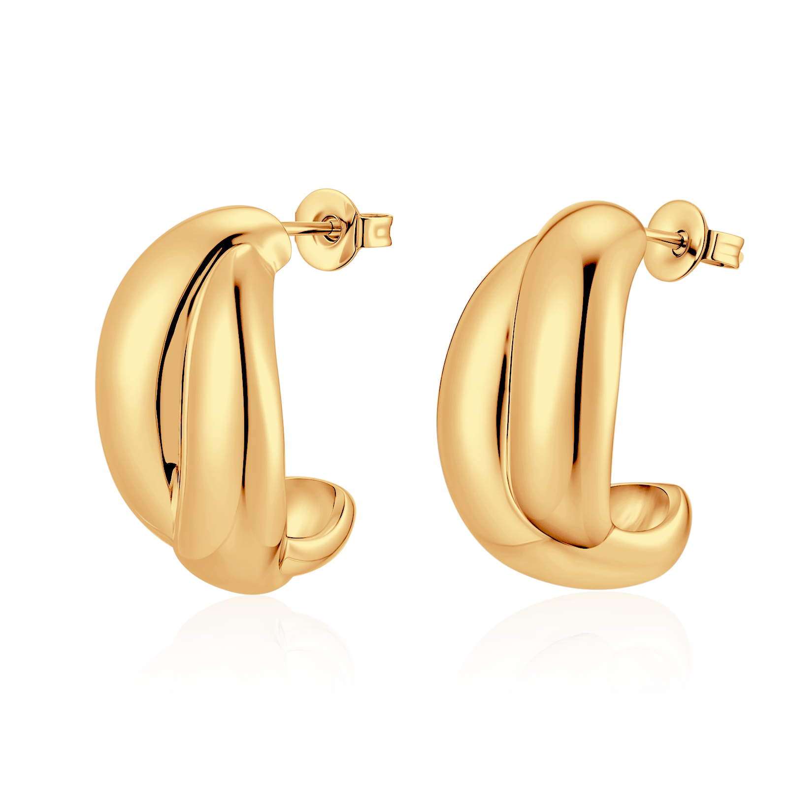 Half Ring Organic Earrings