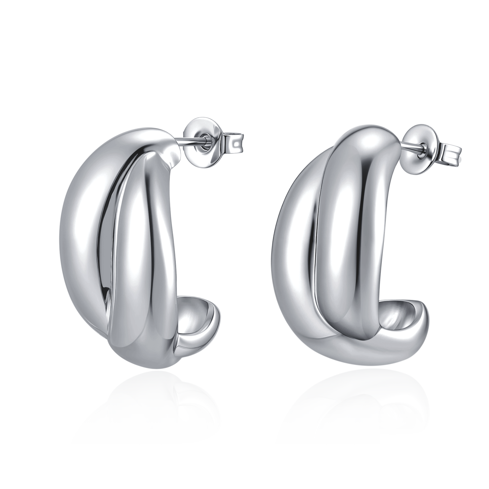 Half Ring Organic Earrings