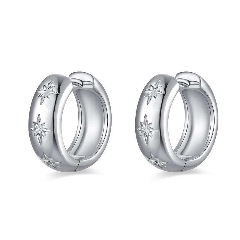 Starlight Hoop Earrings - SophiaJewels