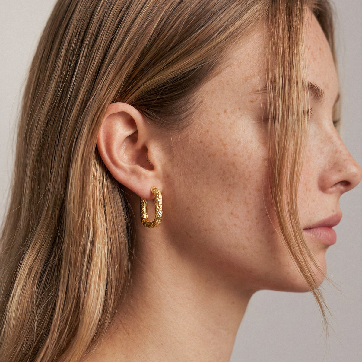 Hammered Hoop Earrings