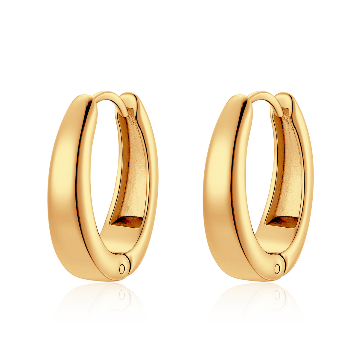 Oval-Shaped Hoop Earrings