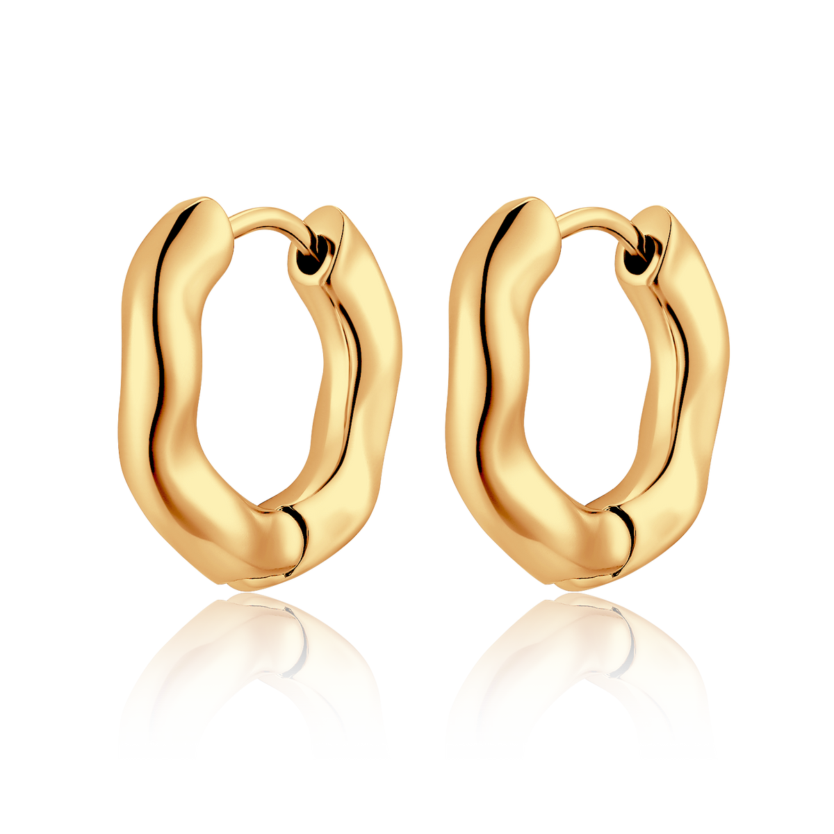 Subtle Waves Hoop Earrings