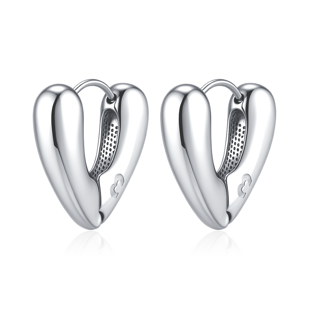 Curved Heart Earrings