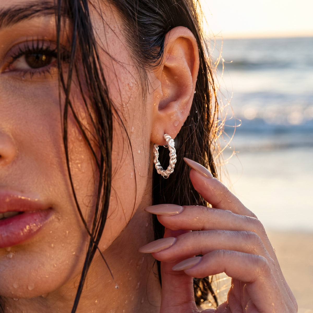 Contorted Hoop Earrings