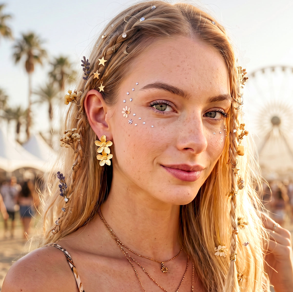Five Petals Earrings