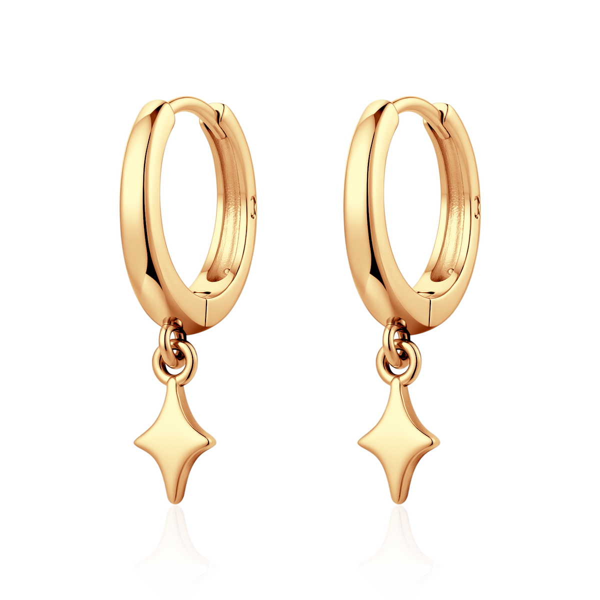 Star Sparkle Hoop Earrings