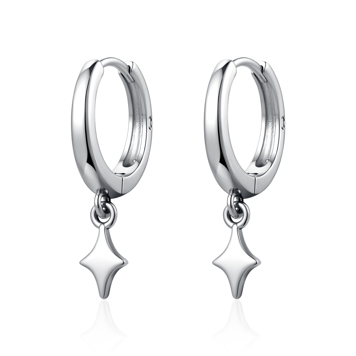 Star Sparkle Hoop Earrings