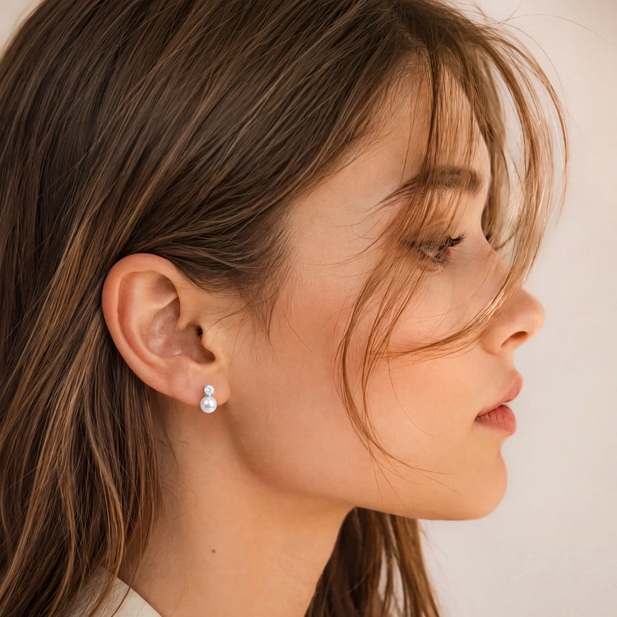 Zirconia Pearls Earrings