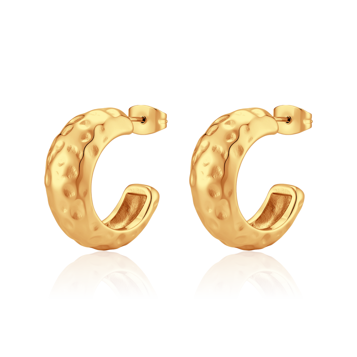 Half Ring Contoured Earrings
