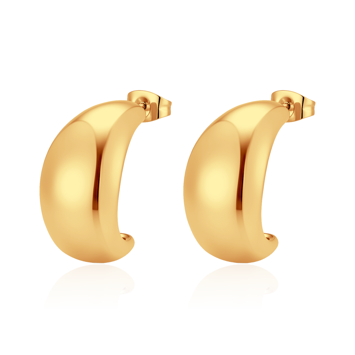 Half Ring Voluminous Earrings