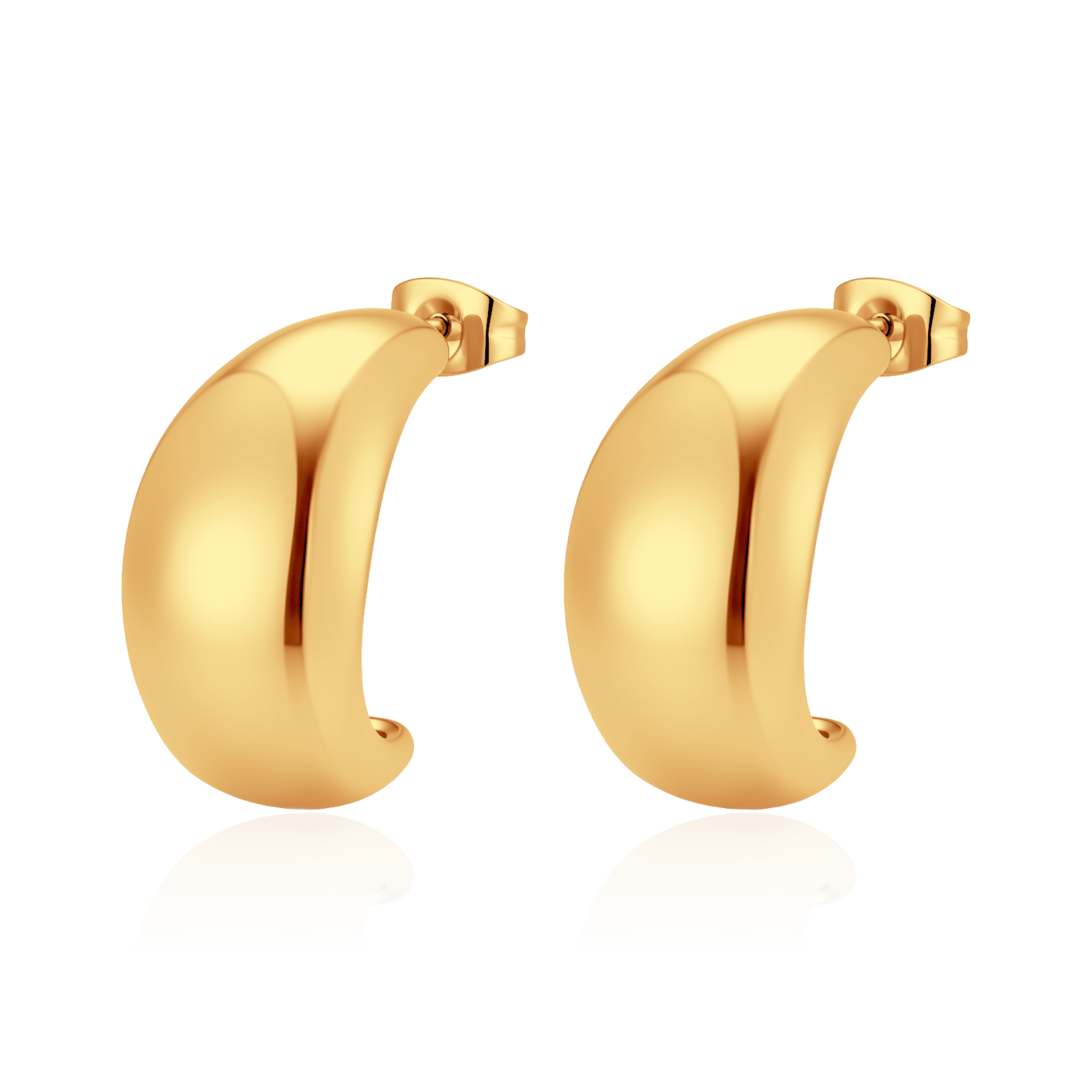 Half Ring Voluminous Earrings