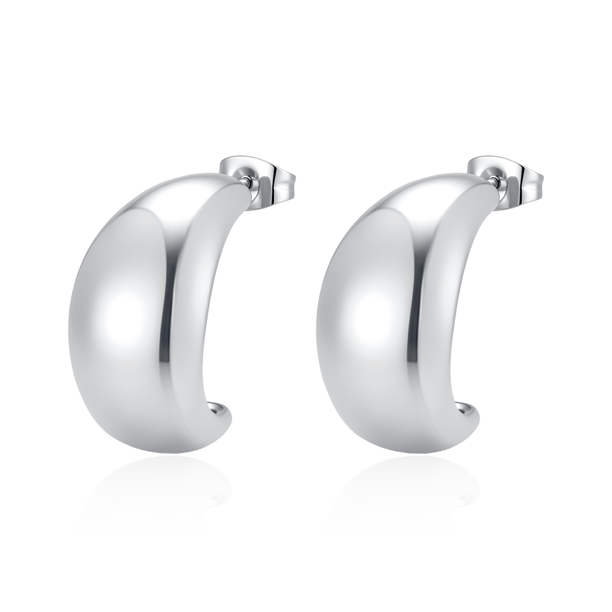Half Ring Voluminous Earrings
